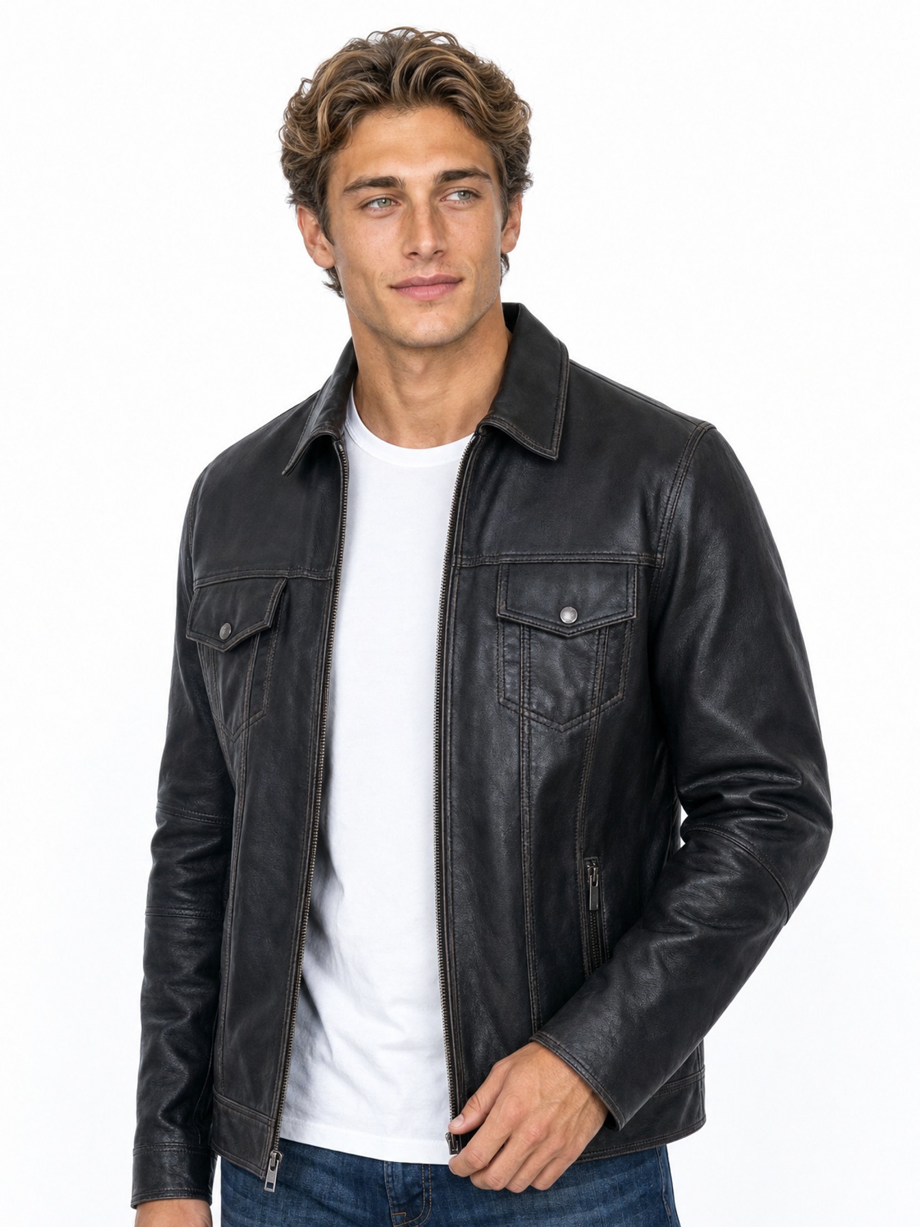 Vintage Zip Jacket, Black