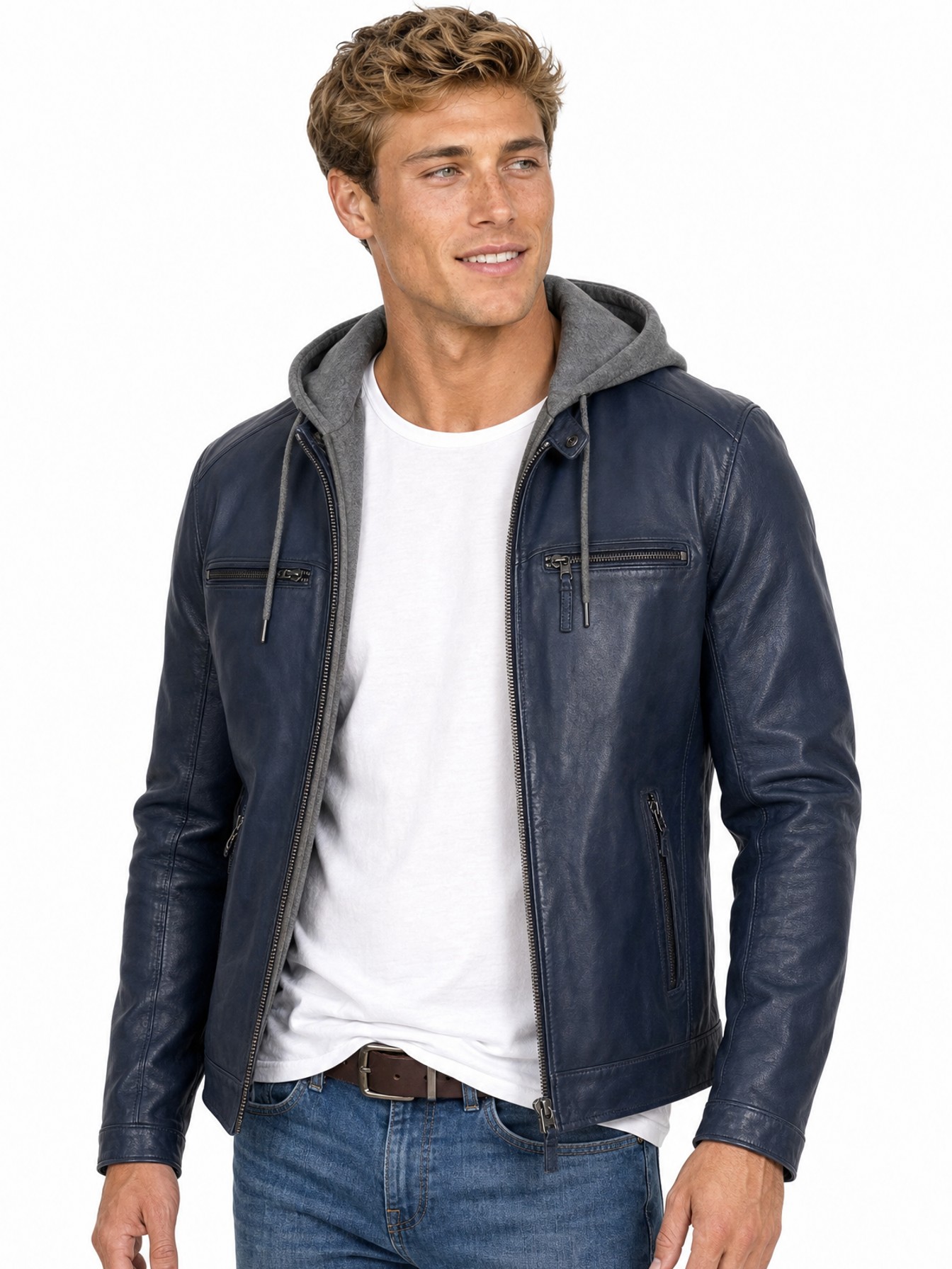 Soft Lamb Jacket, Denim