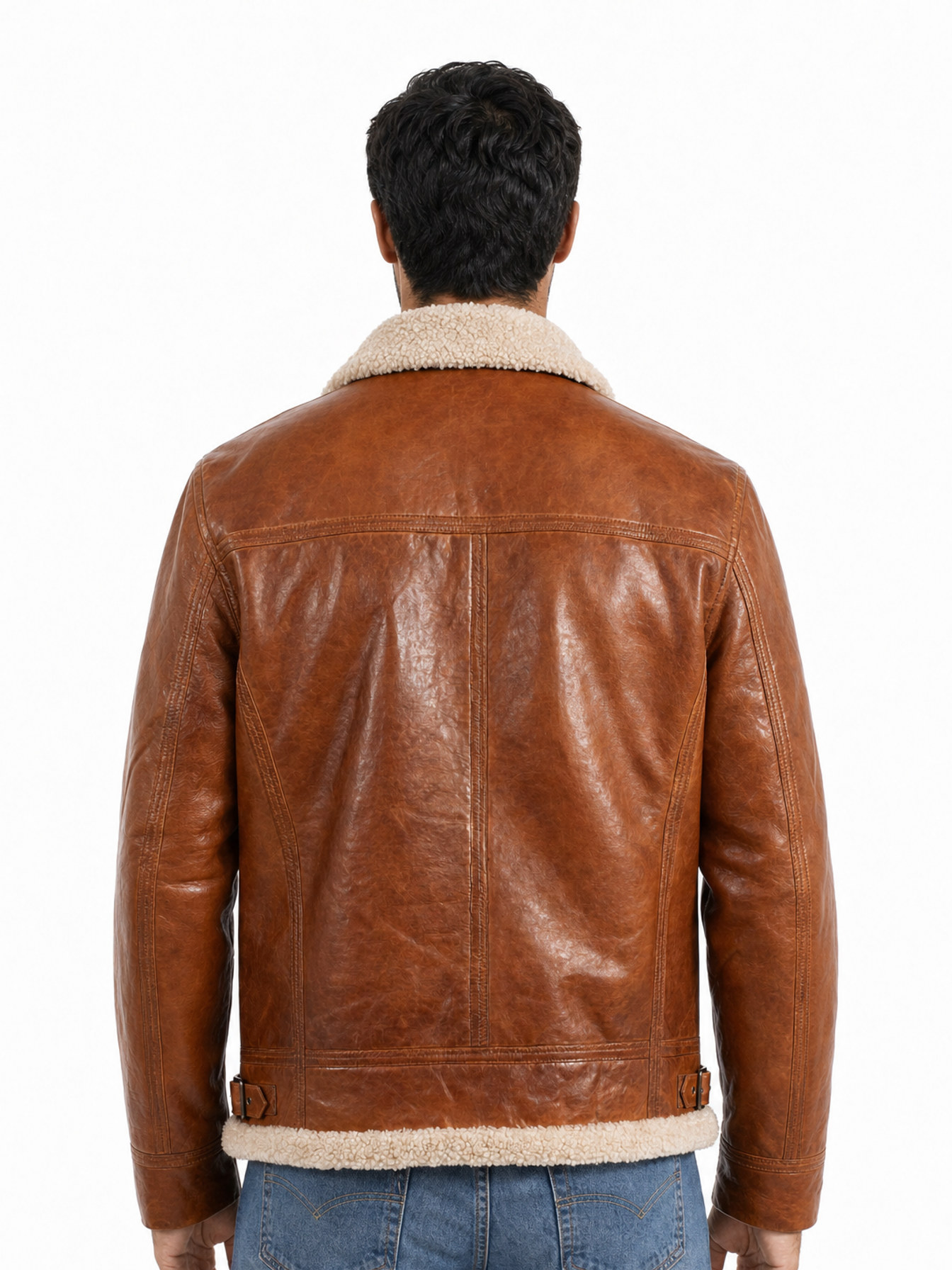 Leather Aviator Jacket, Back