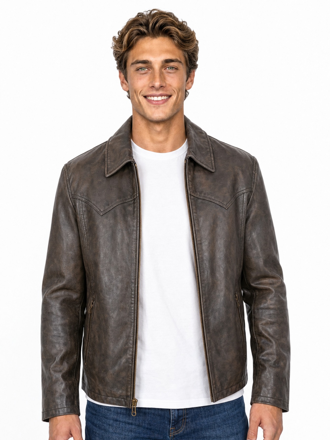 Vintage-Inspired Jacket, Brown