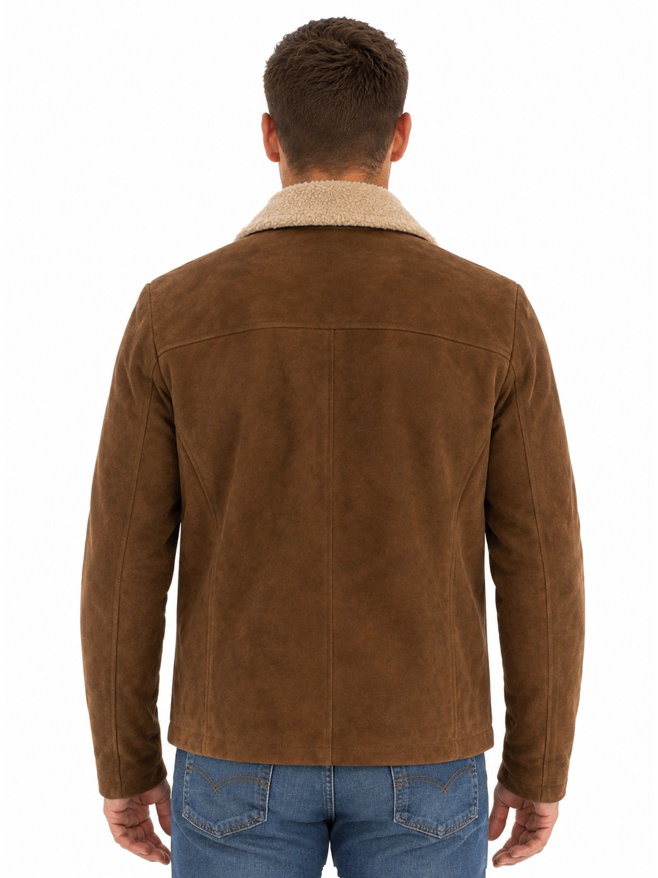 Brown Everyday Jacket by Scully, back view