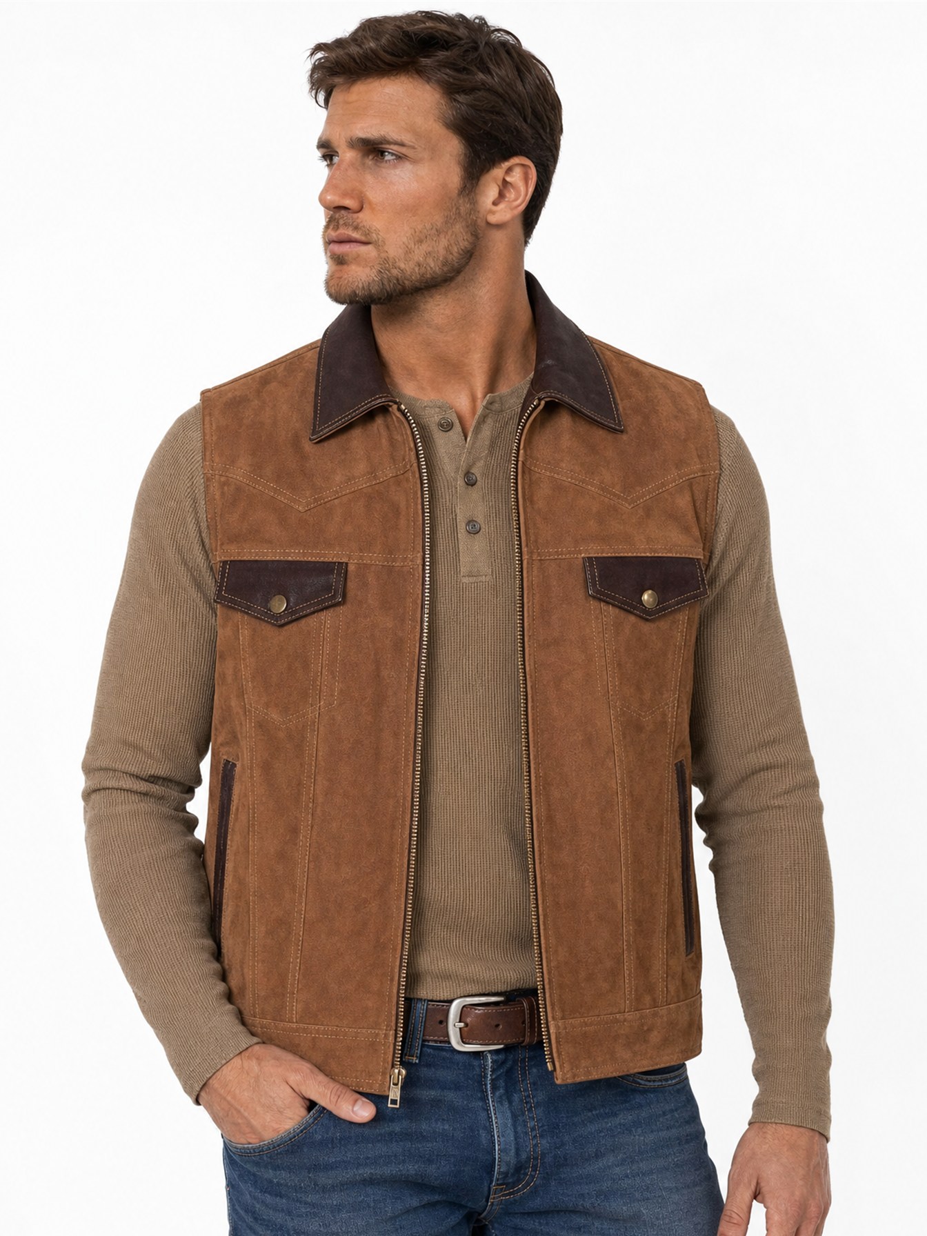 Western Vest, Cafe Brown