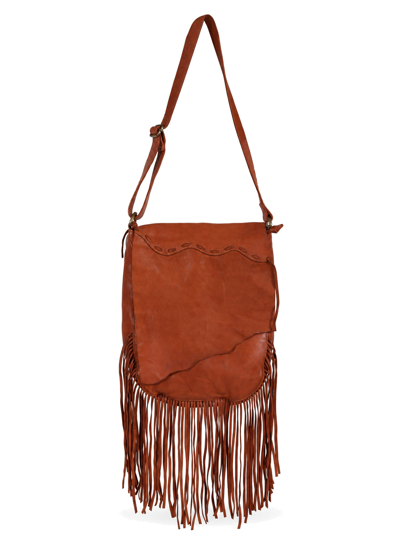 Handbag Soft Leather Fringe Handbag by Scully, front view