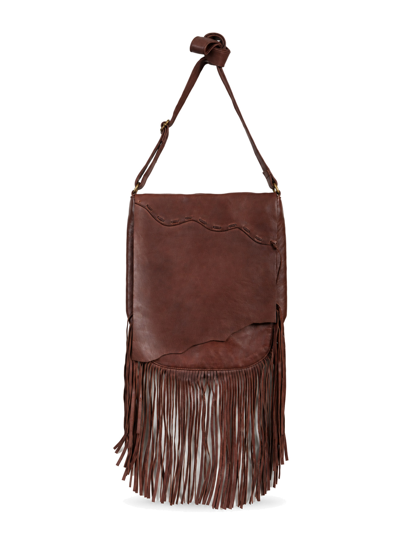 Handbag Soft Leather Fringe Handbag by Scully, back view