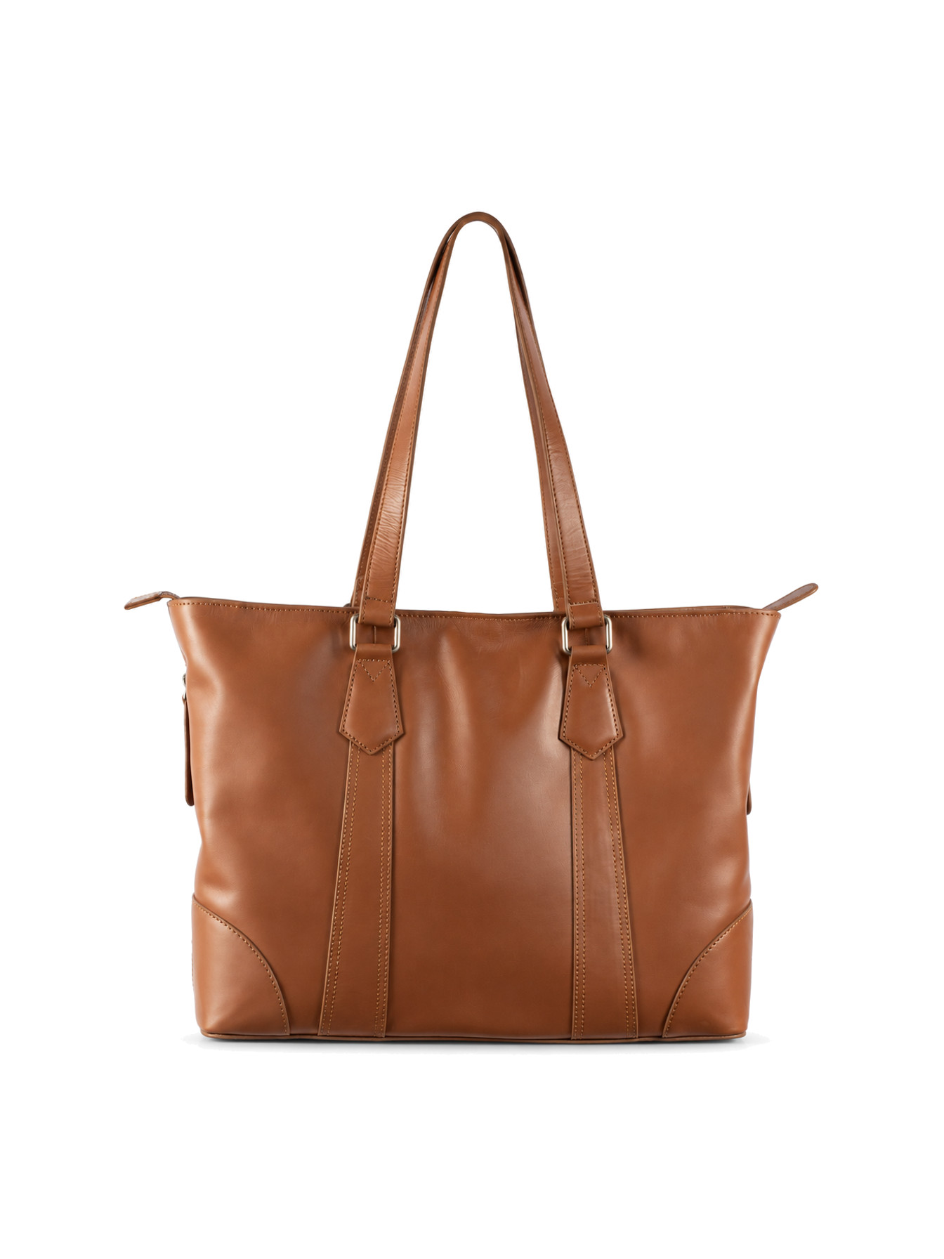 Brown Concealed Carry Tote by Scully, back view