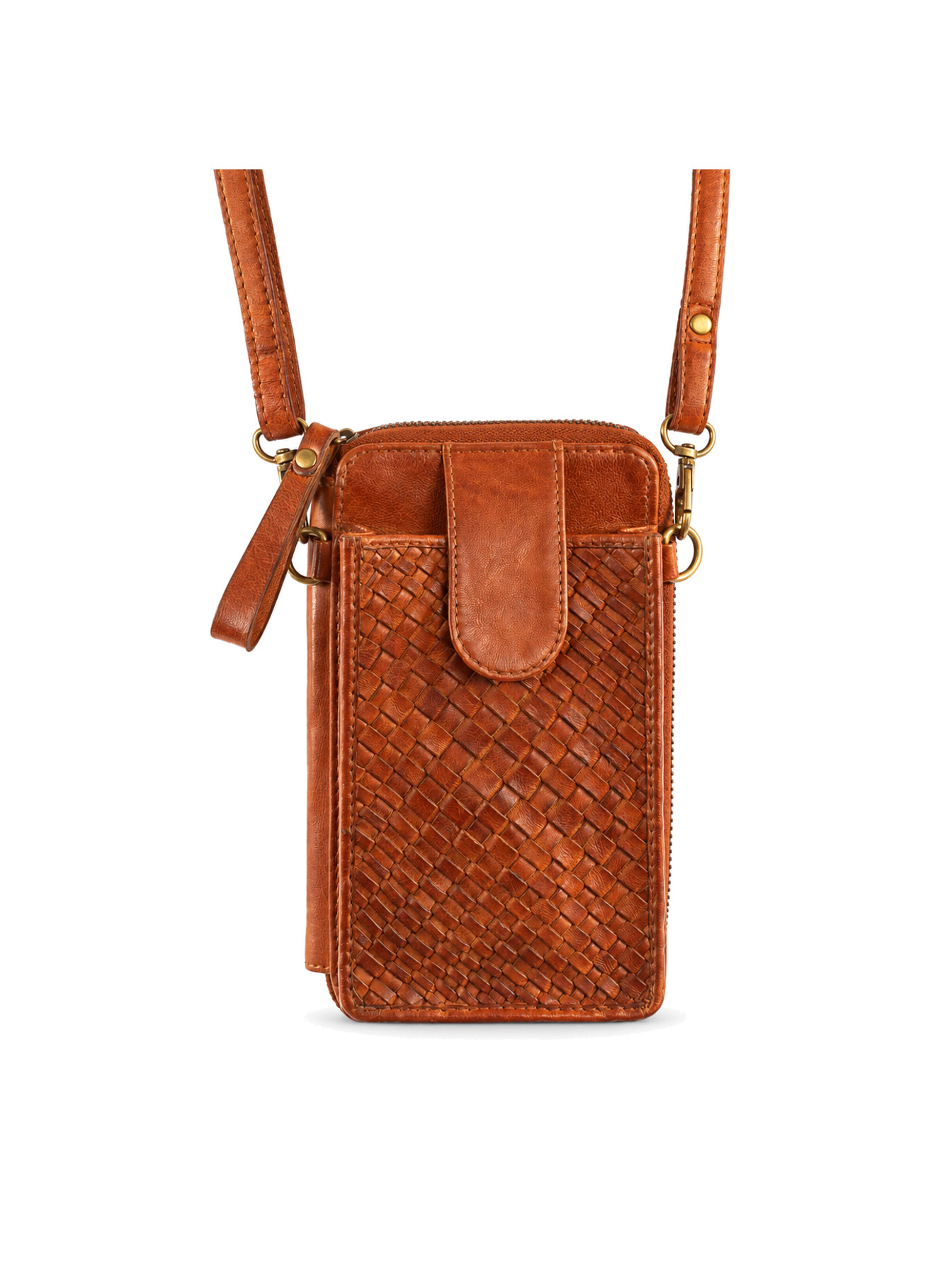 Cognac Compact Crossbody/Clutch by Scully