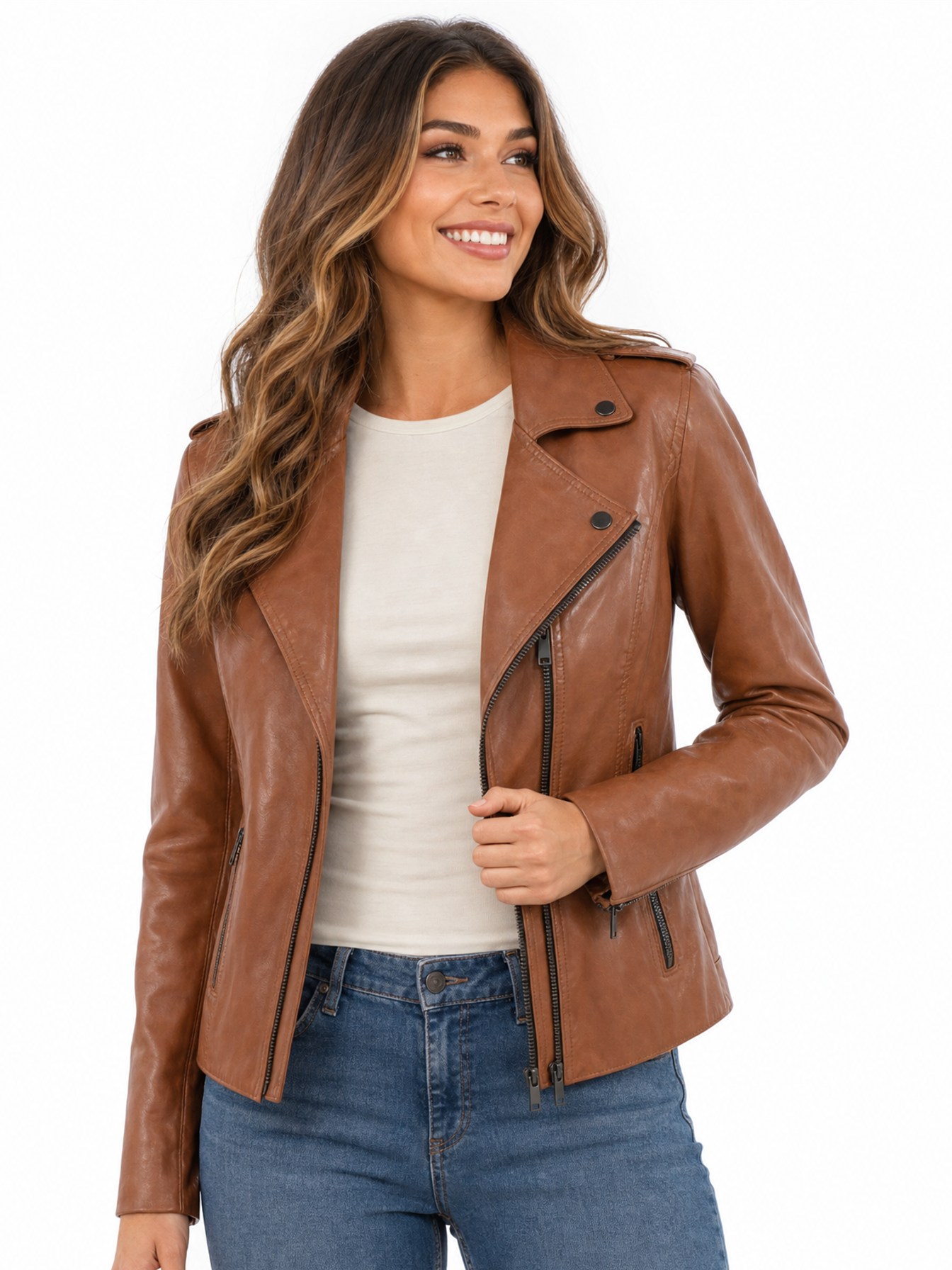 Motorcycle Jacket, Tan