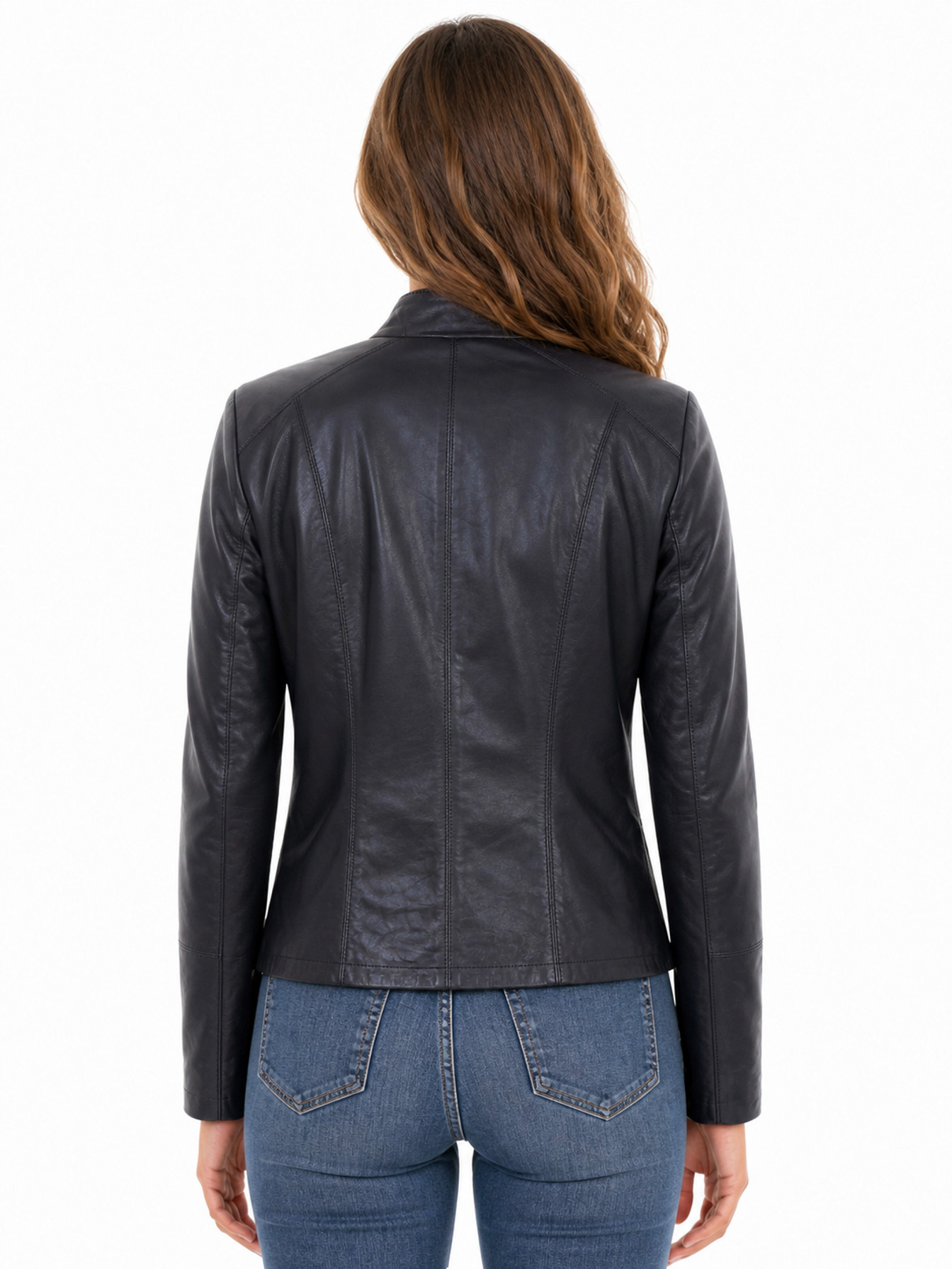 Black Lamb Lightweight Leather Jacket by Scully, back view