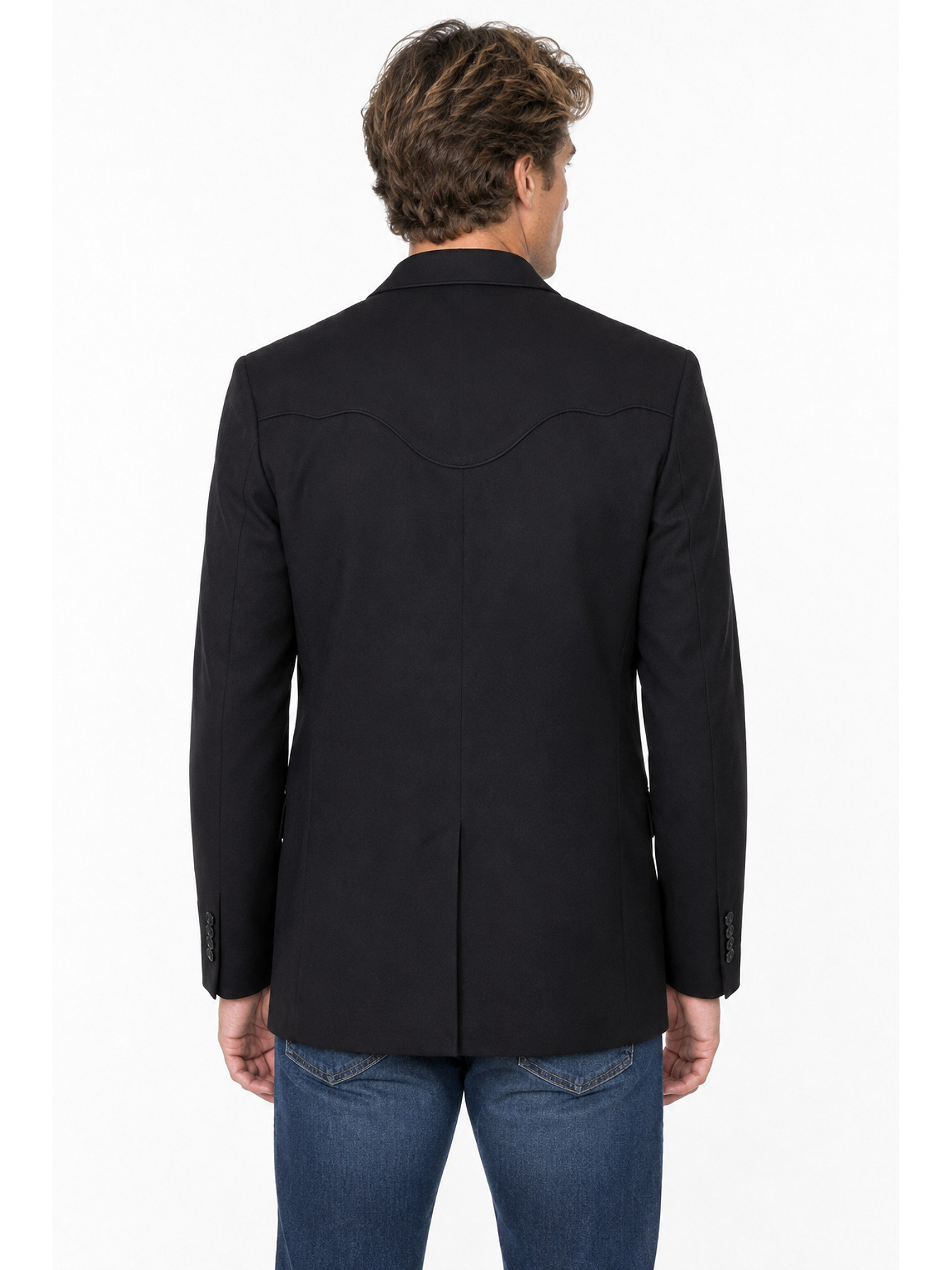 Black Western Blazer by Scully, back view