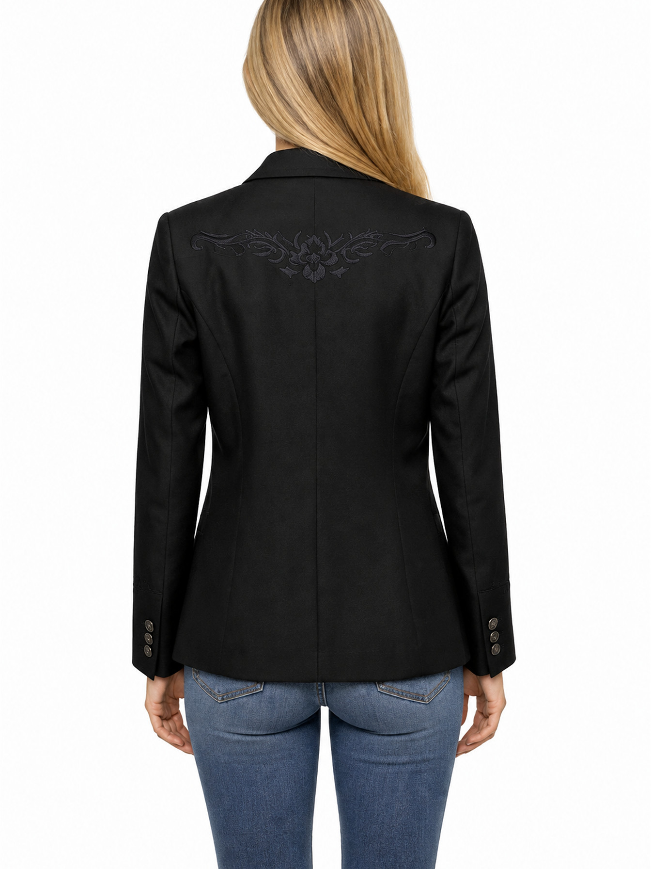 Black Western Blazer by Scully, back view