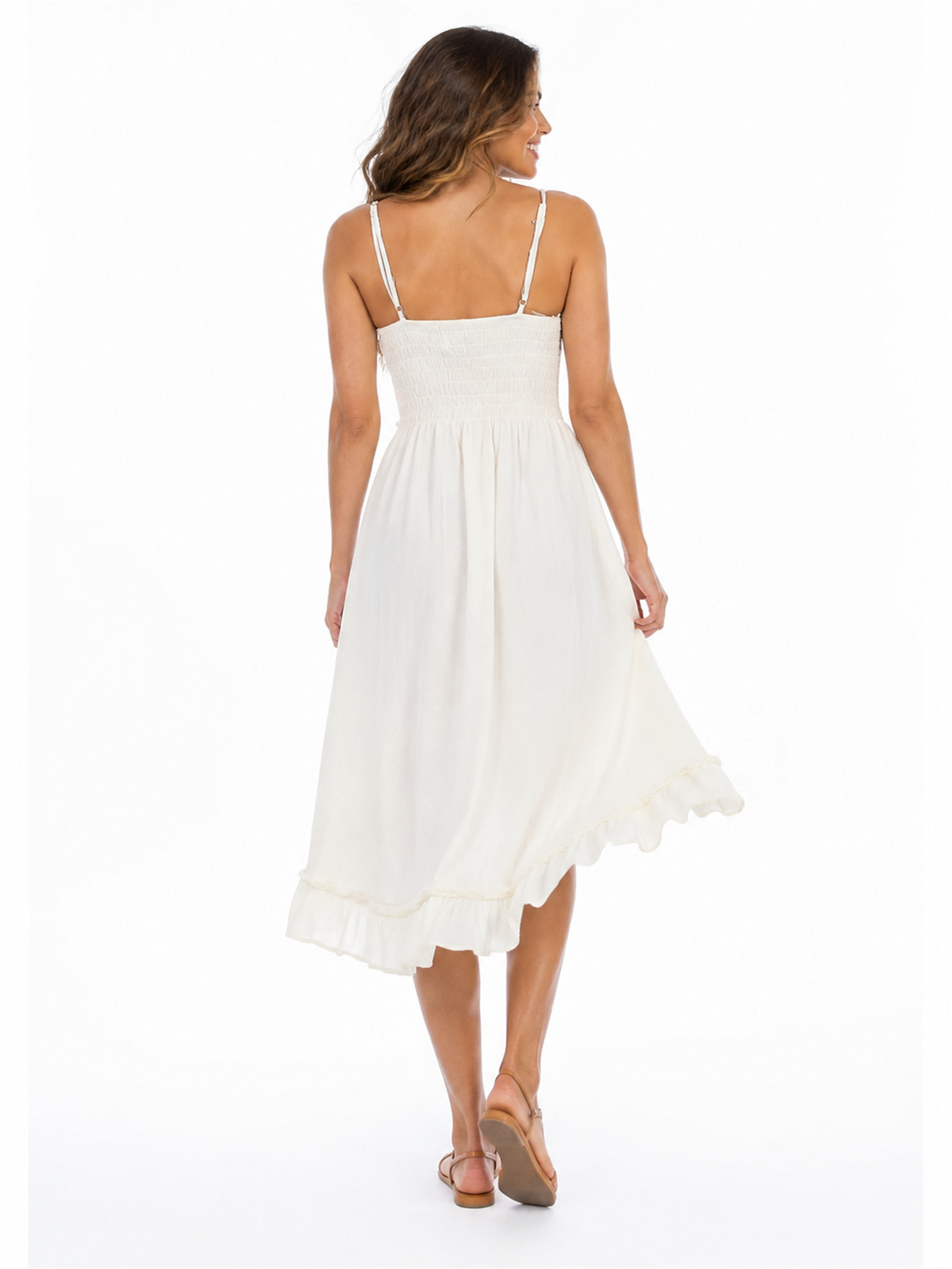 Vanilla Vintage-Inspired Hi/Lo Dress by Scully, back view